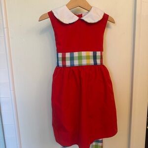The Beaufort Bonnet Company Red and Plaid Kids Dress